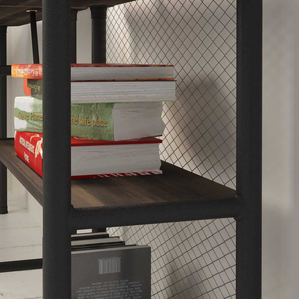 Brown Industrial Bookcase O365