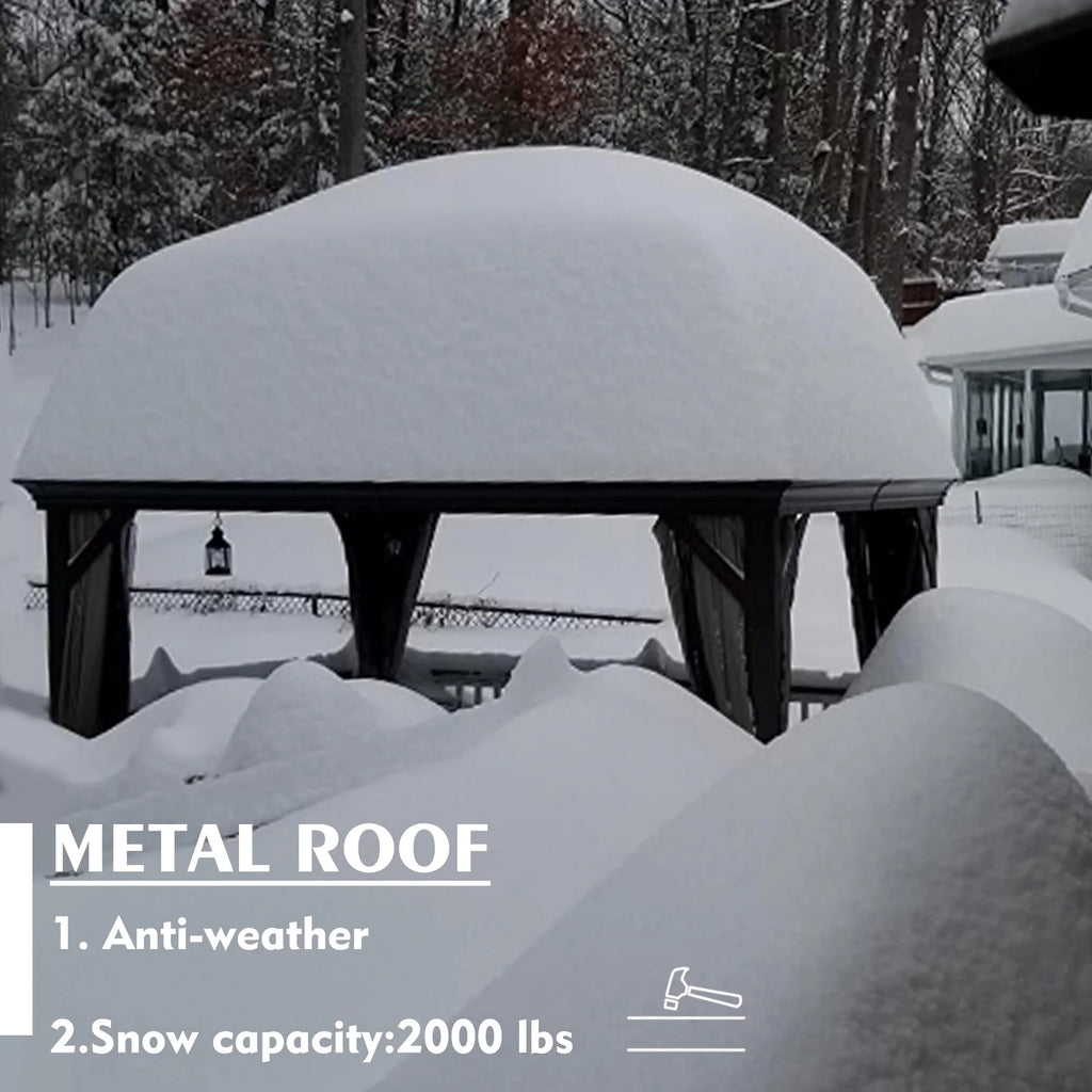 12 ft. W x 10 ft. D Aluminum Hardtop Gazebo R3517