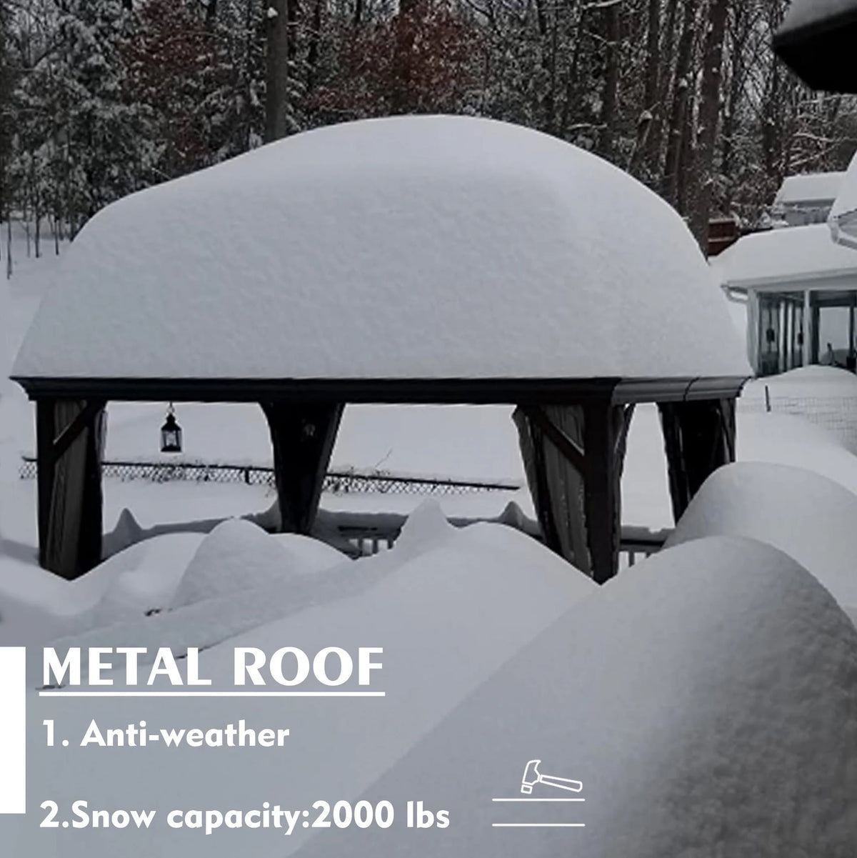 12 ft. W x 10 ft. D Aluminum Hardtop Gazebo R3517