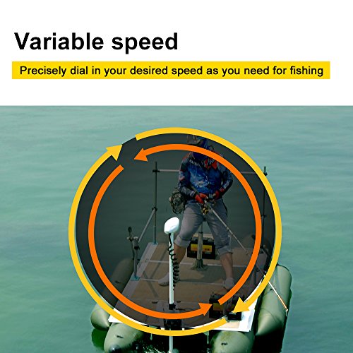 White 12V 55LBS 54inch Bow Mount Trolling Motor with Remote Control R101