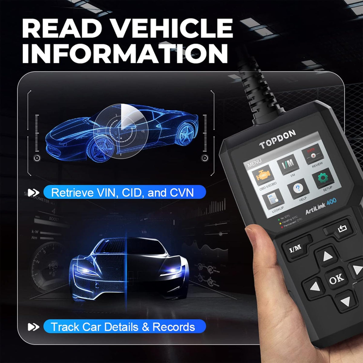 OBD2 Scanner Car Code Reader Scan Tool E422775