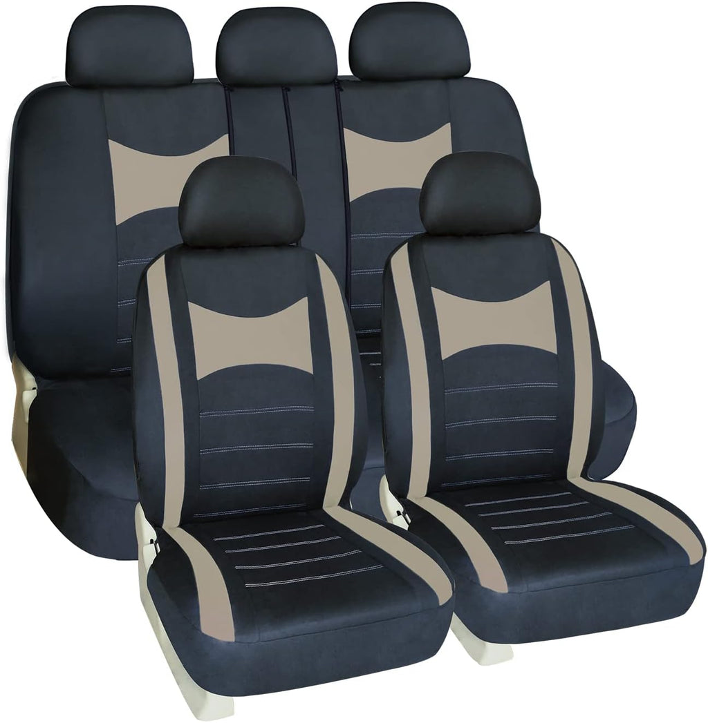 Grey Breathable Flat Cloth Car Seat Covers P160457