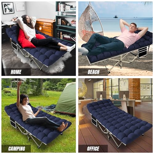 Folding Camping Cot with Removable Mattress and Carry Bag Y8553