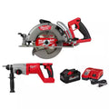18V Cordless 7-1/4 in. Rear Handle Circ Saw with Rotary Hammer & Starter Kit R626771