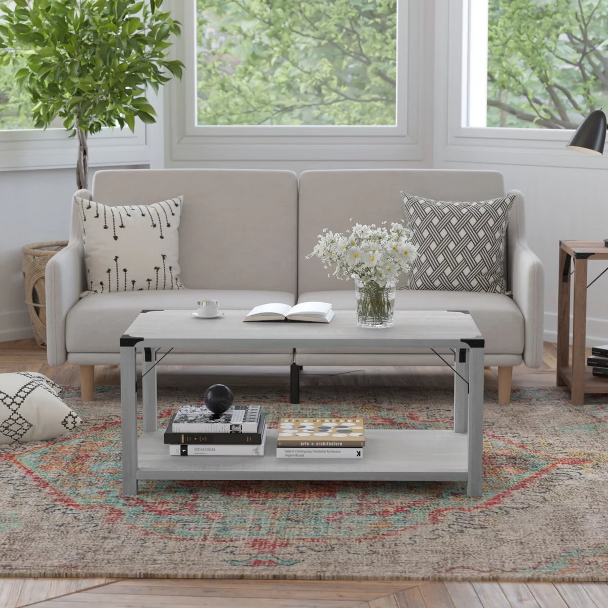 Gray 2 Tier Coffee Table A15695