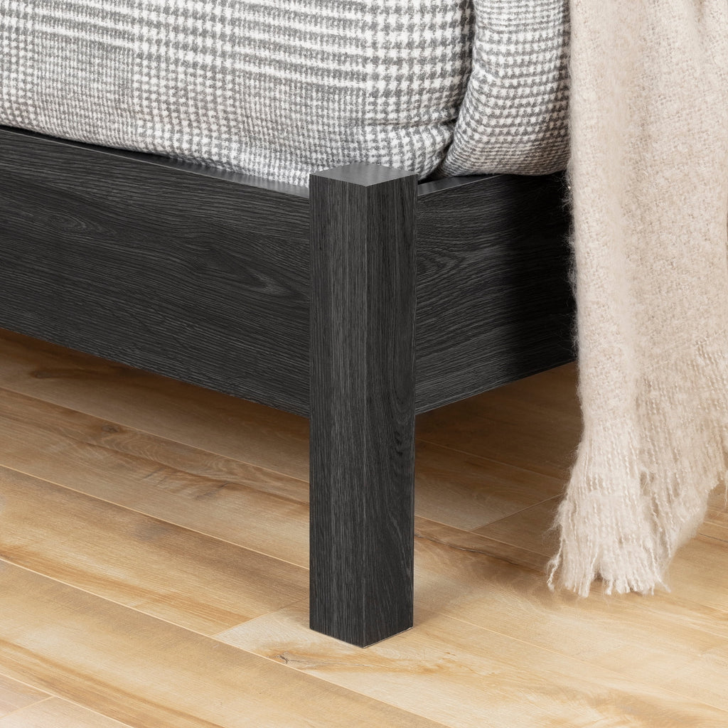 Gray Oak Queen Size Platform Bed W5746