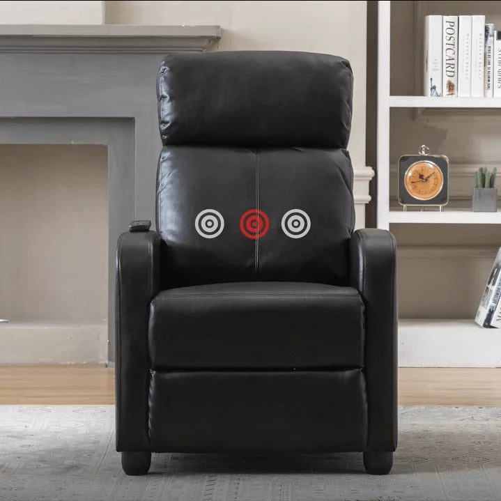 PU Leather Recliner with Massage and Heat X61851