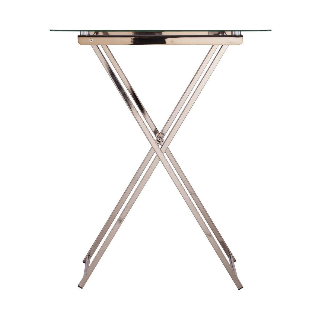 Folding Glass Top Tray Table H674886