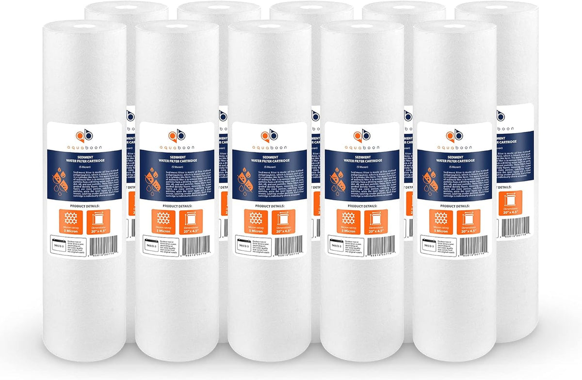 5 Micron 20 Sediment Water Filter Replacement Cartridge 10 Pack O91966