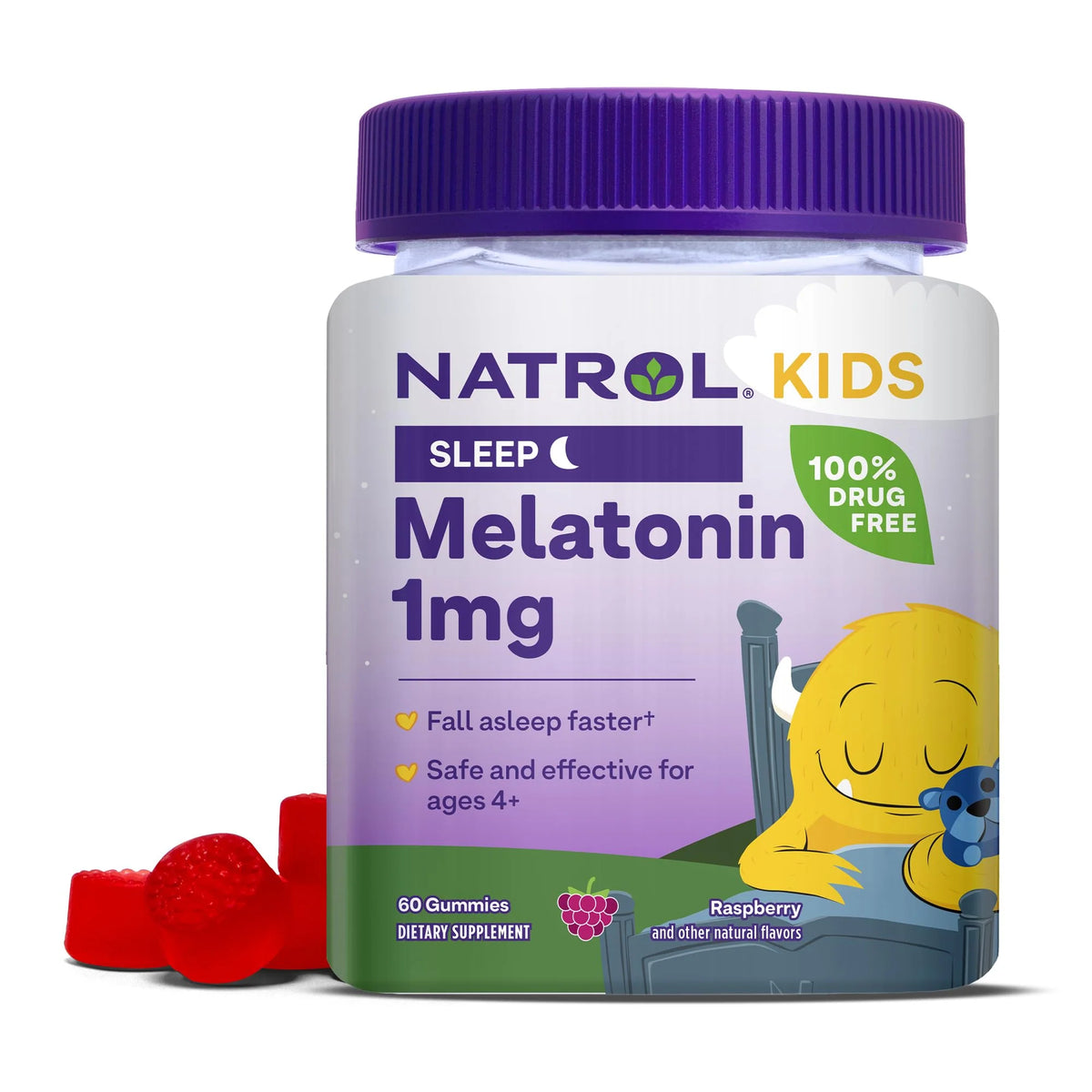 1mg Raspberry-Flavored Melatonin Gummies C94855