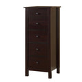 Espresso Wood 5-Drawer Accent Chest H272