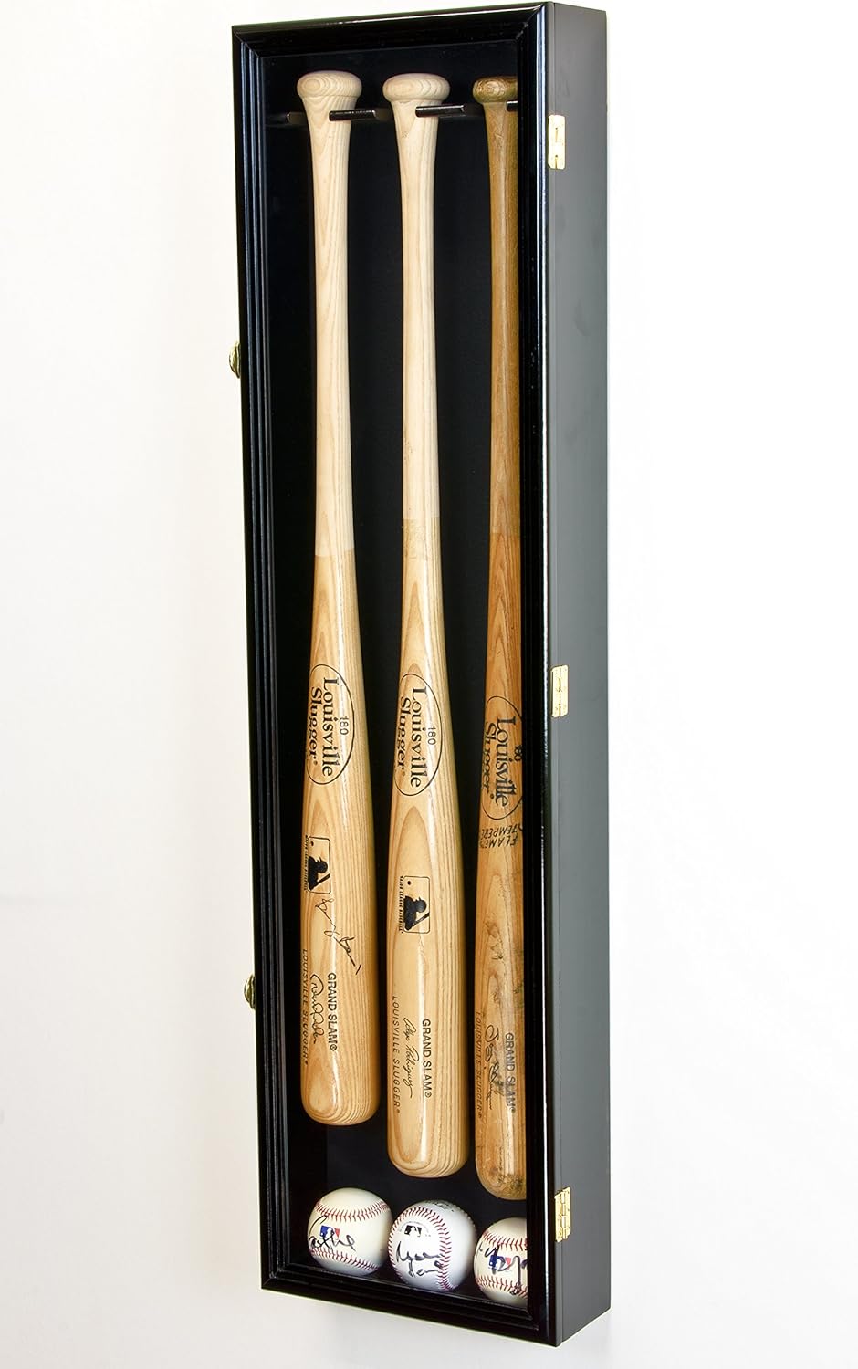 Black Baseball Bat Display Case Wall Rack Q221