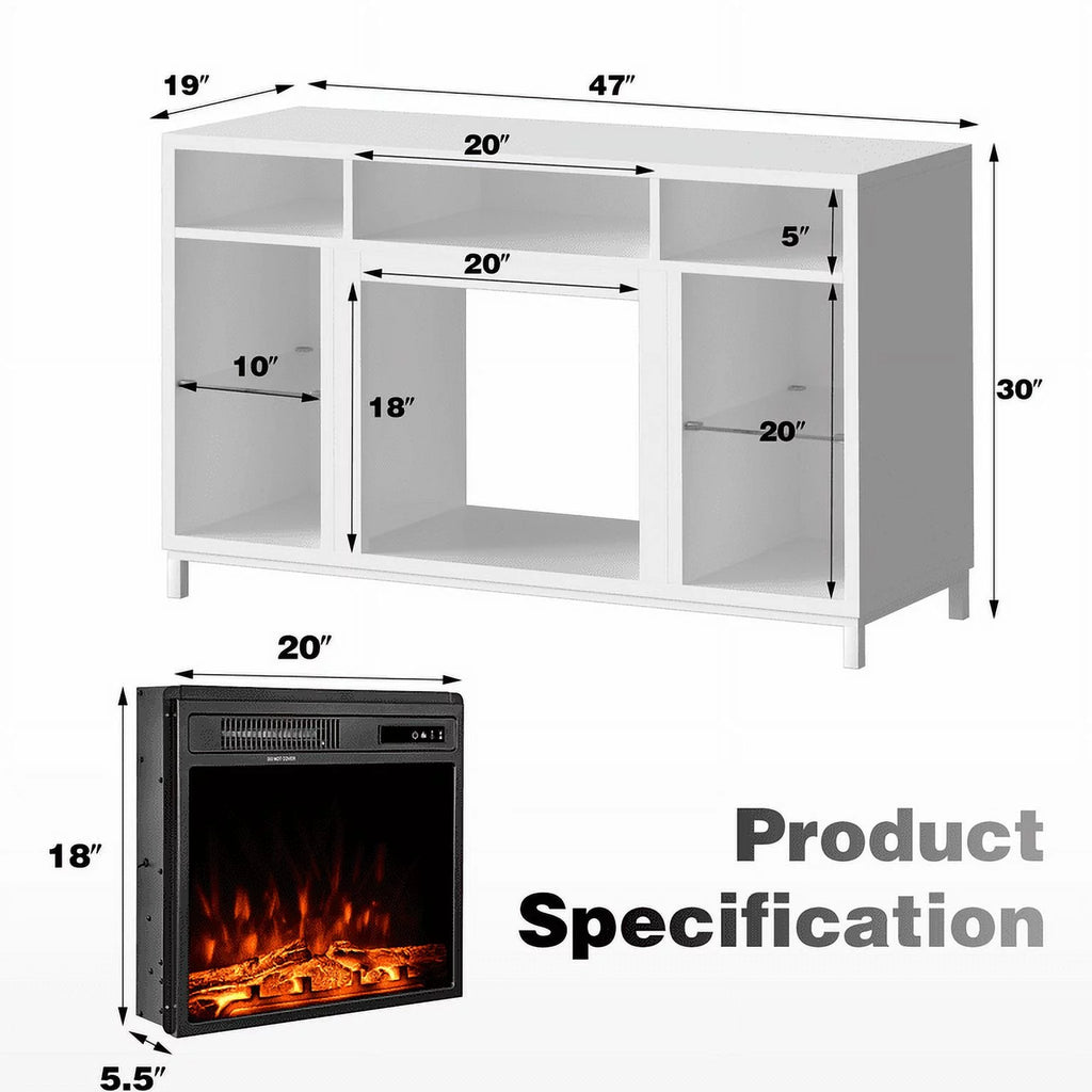47'' TV Stand with 18" Electric Fireplace J13854
