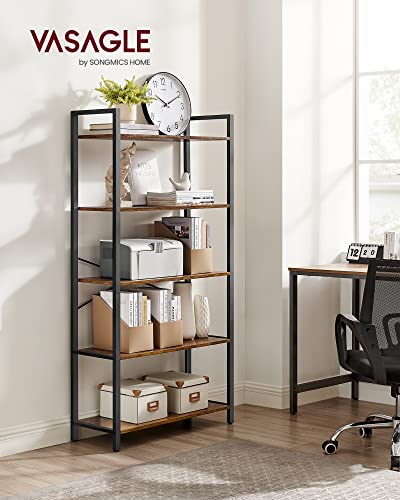 6-Tier Bookshelf with Steel Frame A324