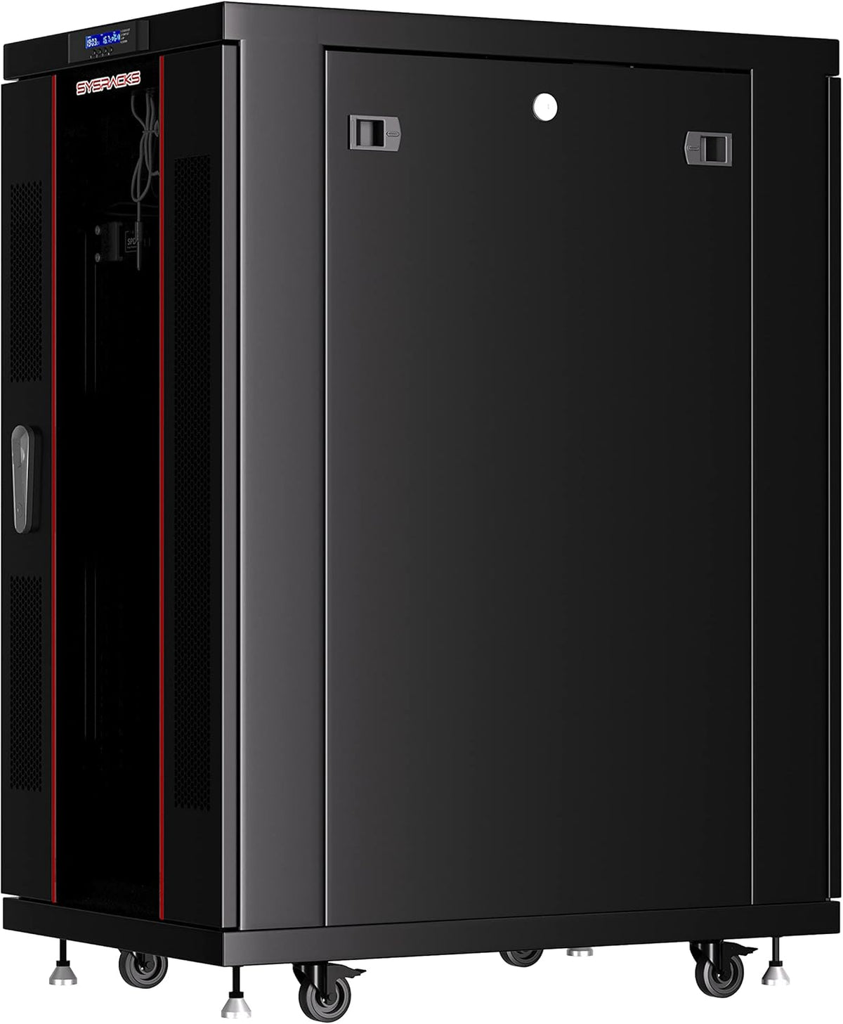 18U Locking Server Rack Cabinet with Casters O6670