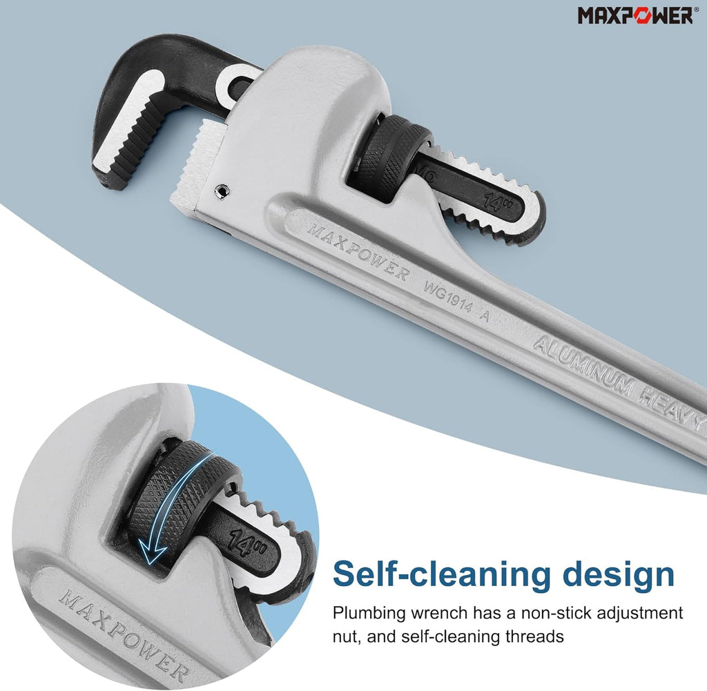 14-Inch Aluminum Straight Pipe Wrench C912109