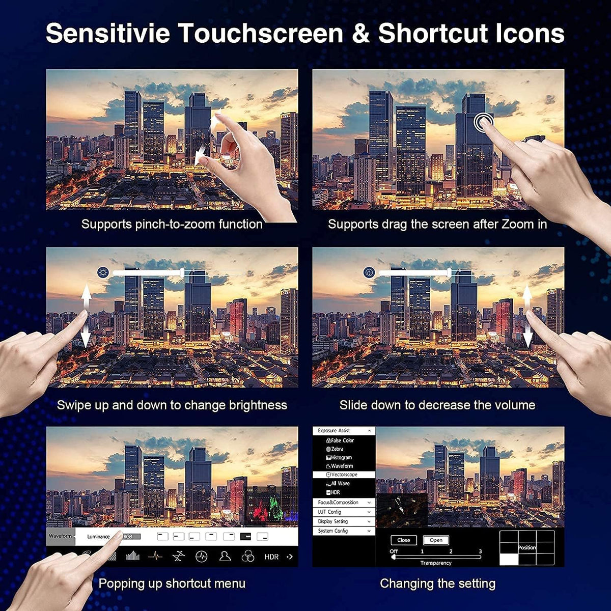5.5 inch Touch Screen Camera Field Monitor S375
