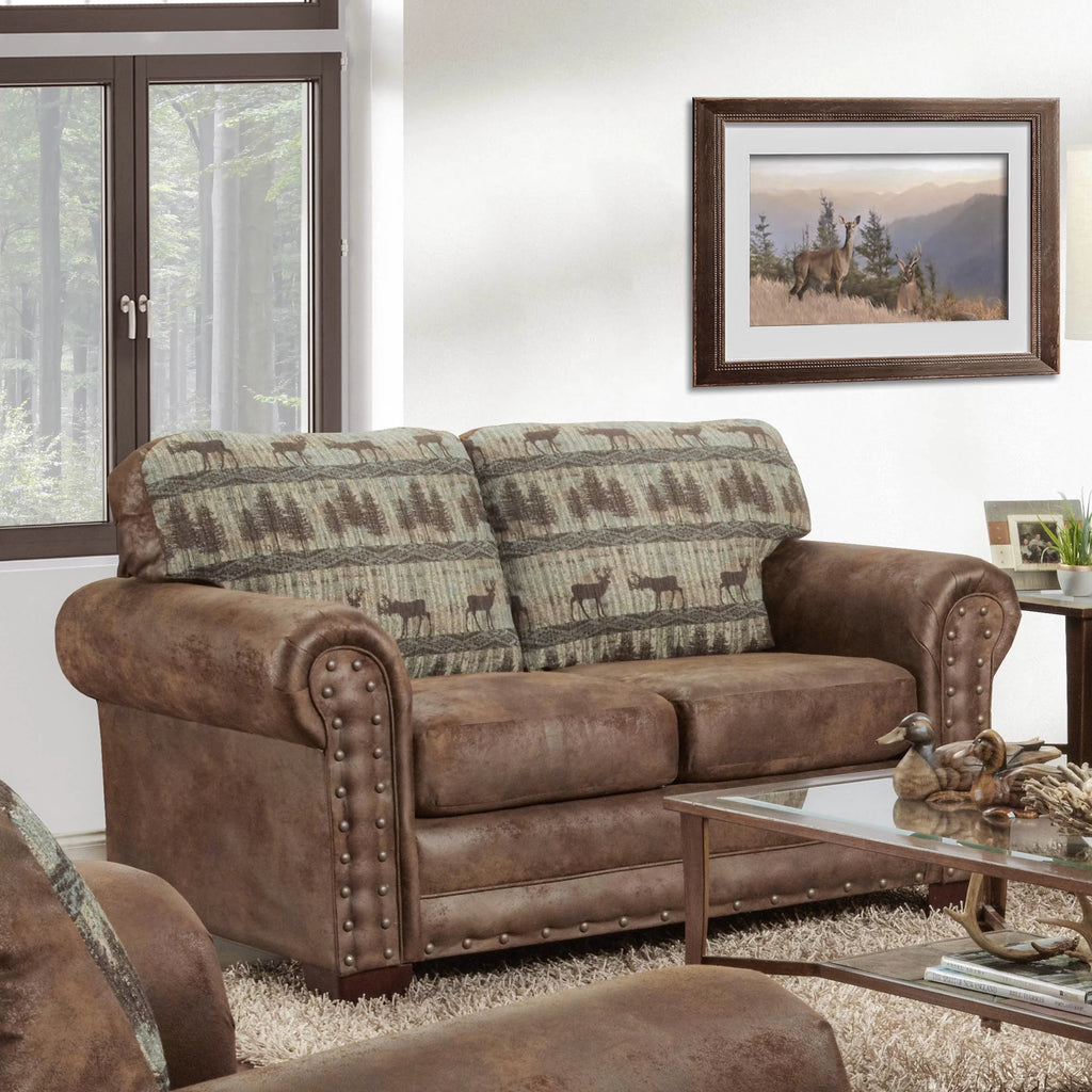 Teal Tapestry Loveseat D513509