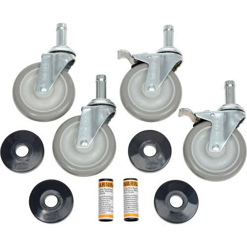 Stem Casters Set of 4 Polyurethane Wheel 2 with Brakes H77409