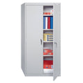 Steel Storage Cabinet, 4 Adjustable Shelves, Dove Gray I6217