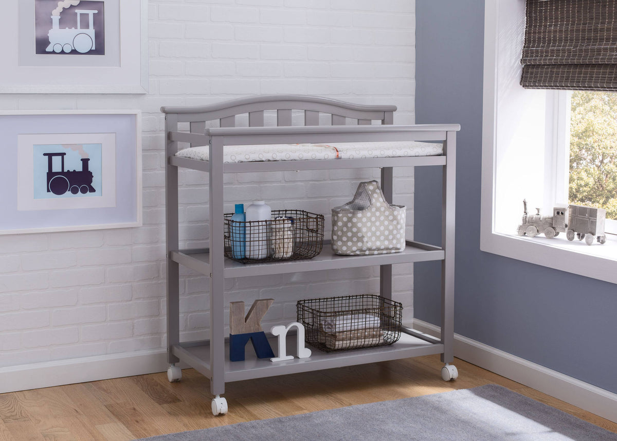 White Changing Table with Casters S250