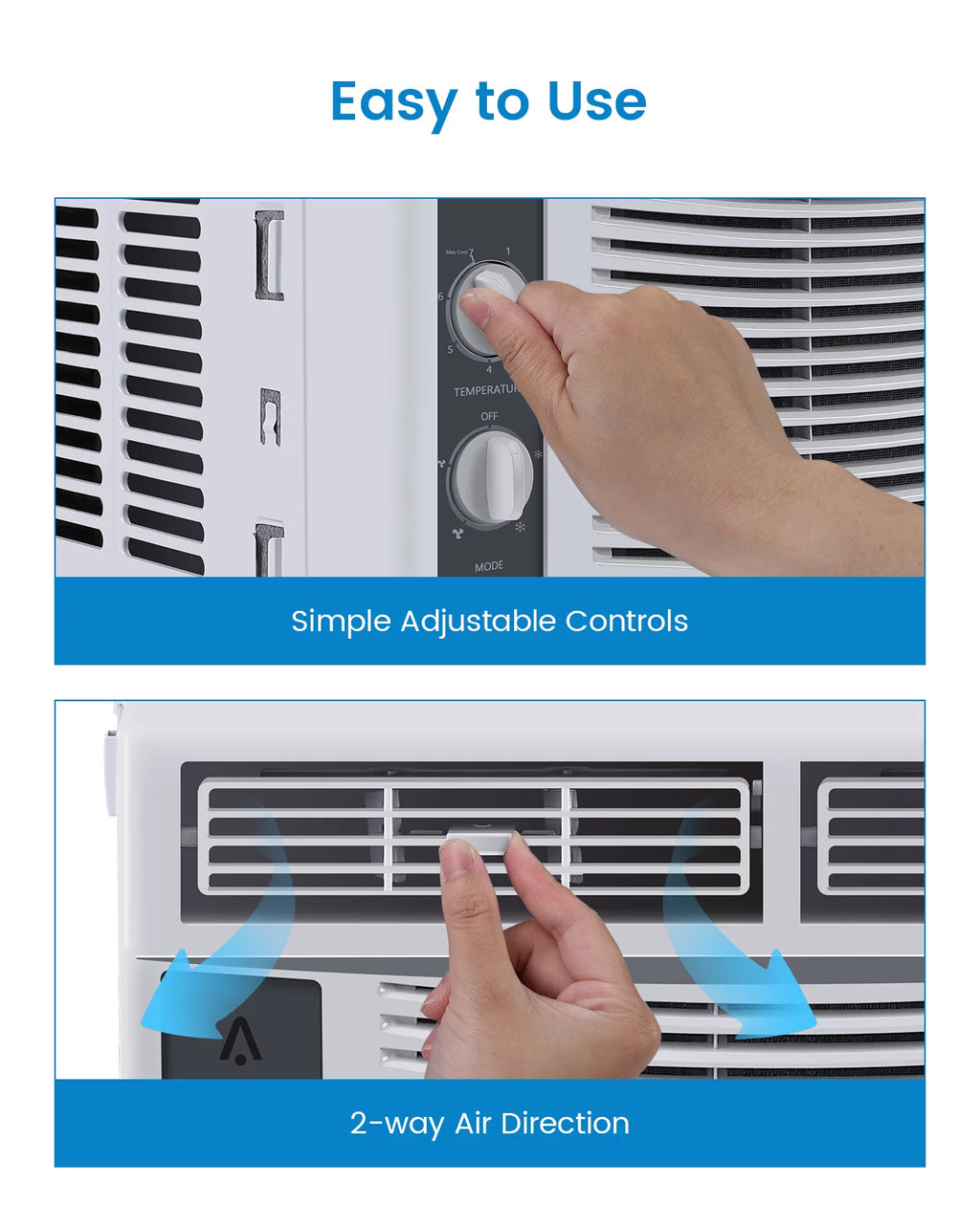 5000 BTU Window Air Conditioner with Reusable Filter U764975