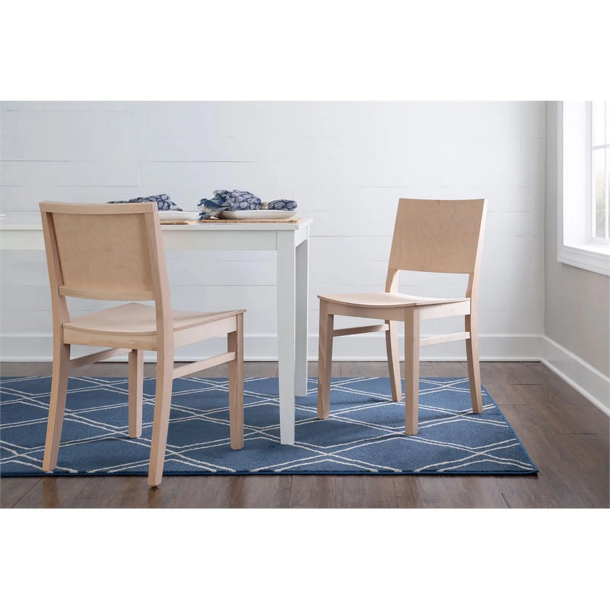 19'' Mid-Century Wood Side Chair Set of 2 S389031