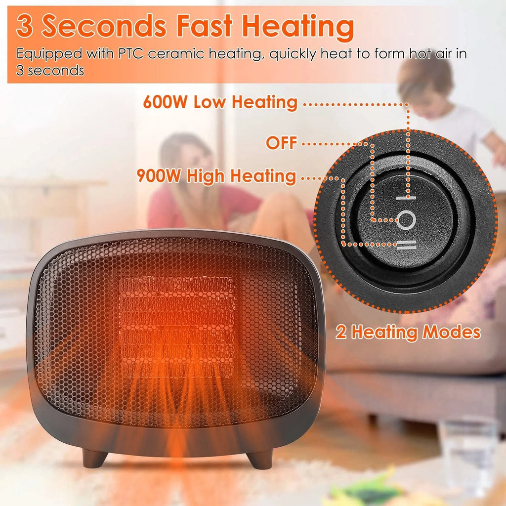Portable Mini PTC Ceramic Space Heater A491