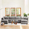 Oversized L Shaped Sectional Sofa with Storage Ottoman M378