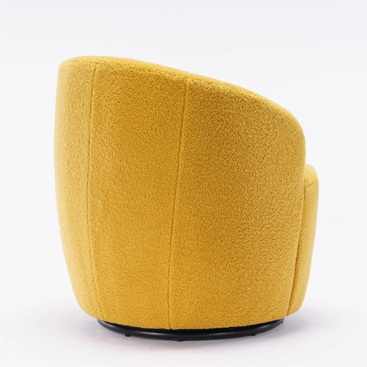 Yellow Teddy Fabric Swivel Armchair X8132