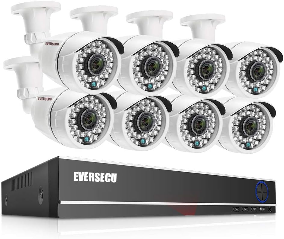 8 Channel Wired Security Camera System 1080P DVR with 8 Weatherproof Cameras L85280