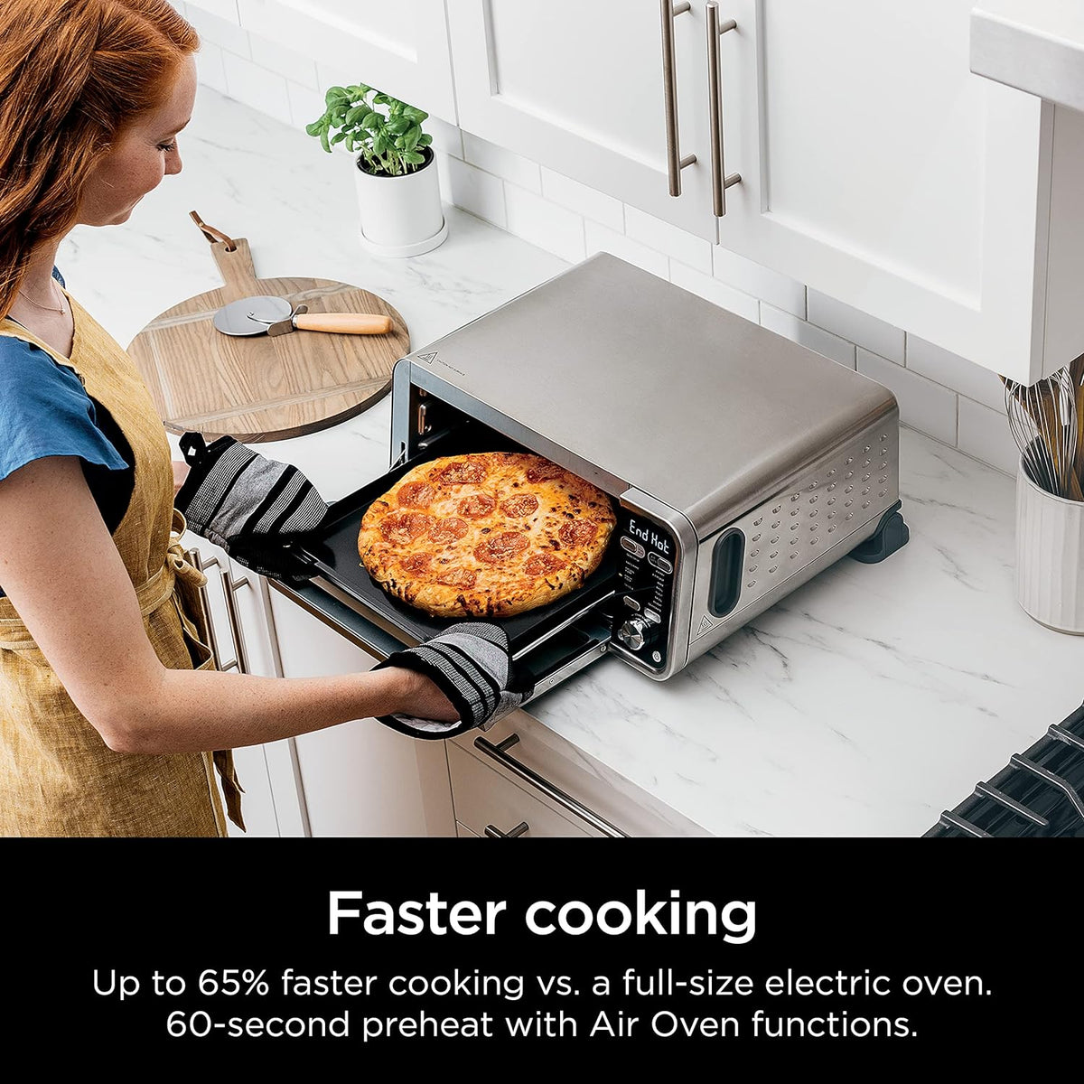 13-in-1 Air Fry Countertop Oven with Air Fry Basket, SearPlate, Wire Rack & Crumb Tray, Silver Z62541