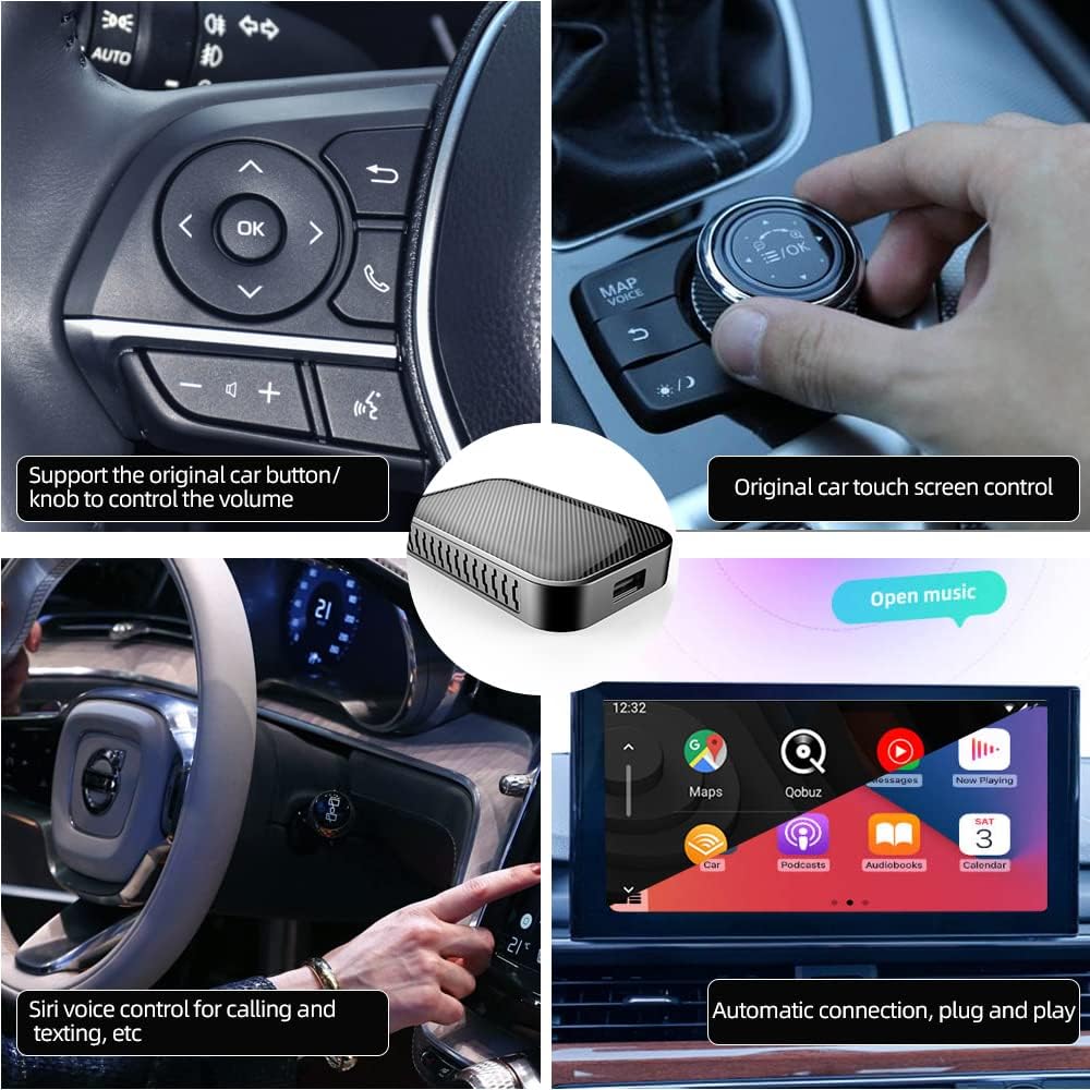Wireless Android Auto CarPlay Adapter USB I359488