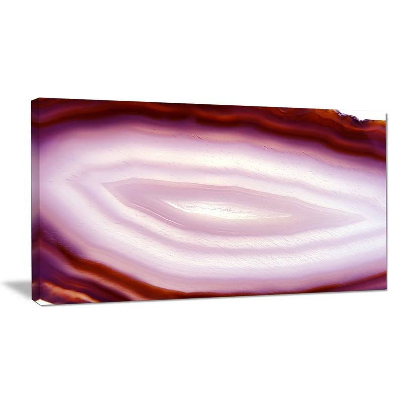 Pink Agate Geode Geological Crystals Canvas Artwork K826