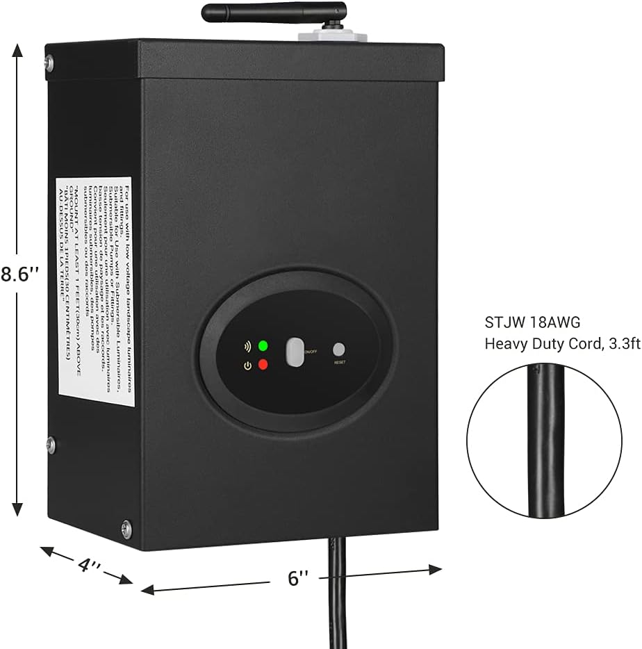 120W Smart Wi-Fi Low Voltage Transformer Pack of 2 Z6002