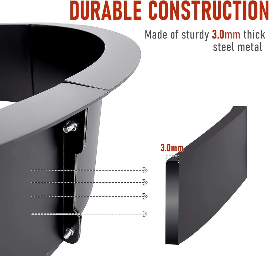 Fire Pit Ring with Cooking Grill J8378