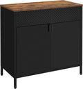 Rustic Brown and Black Storage Sideboard I49035