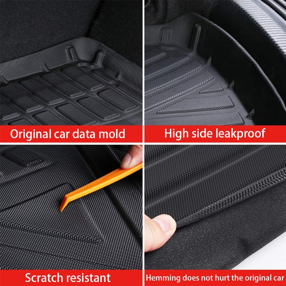 Black Rubber Cargo Liner and Trunk Mat Pack of 2 T192