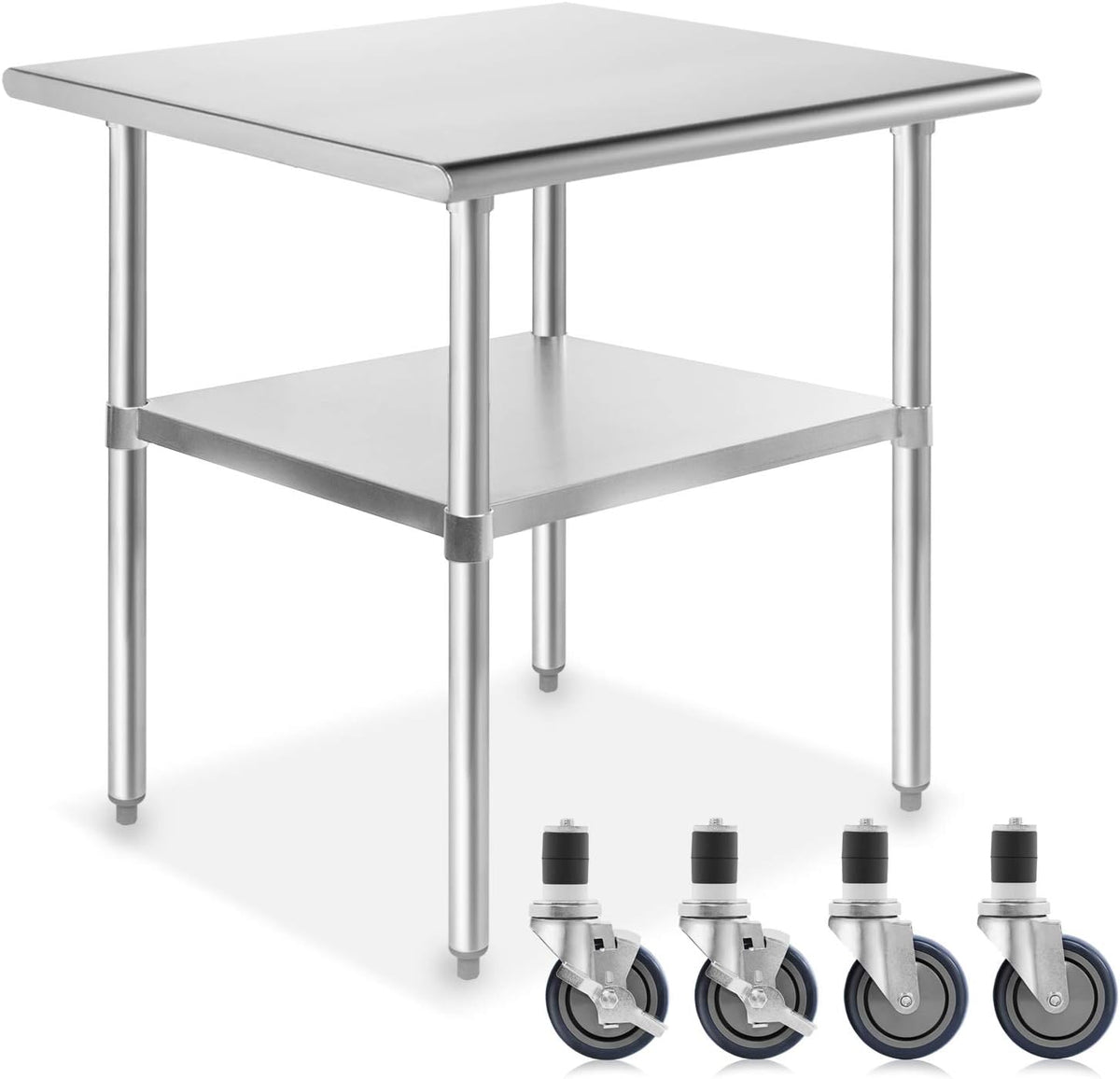 Stainless Steel Commercial Work Table with 4 Casters G287
