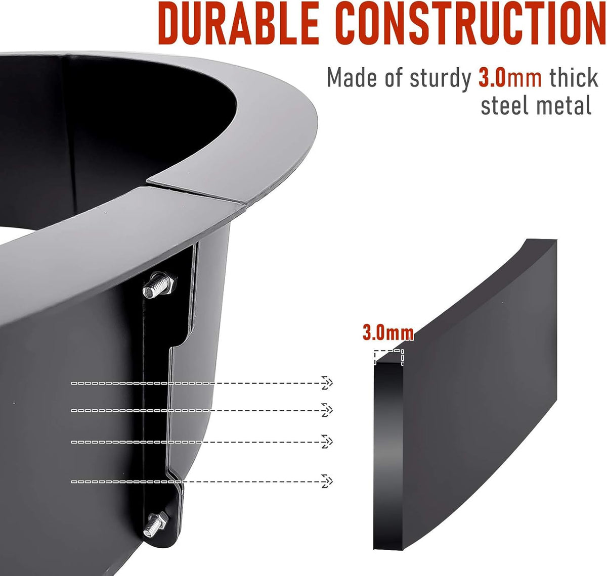 Fire Pit Ring with Cooking Grill J8378