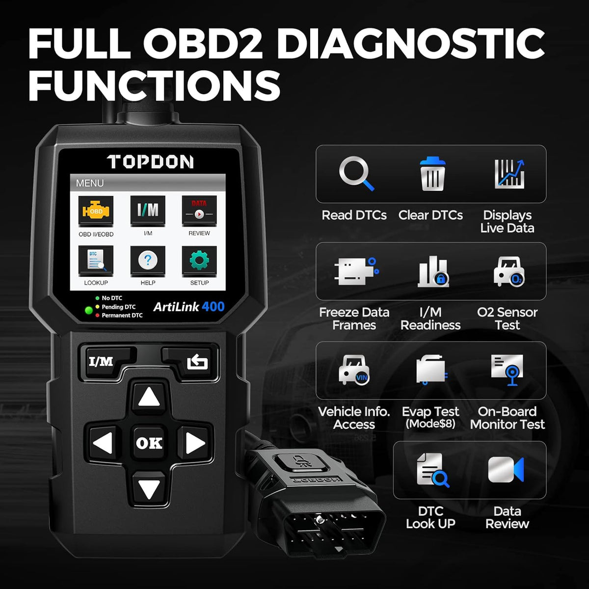 OBD2 Scanner Car Code Reader Scan Tool E422775