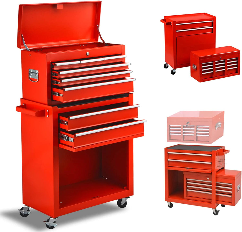 8 Drawer Rolling Lockable Tool Chest D5215