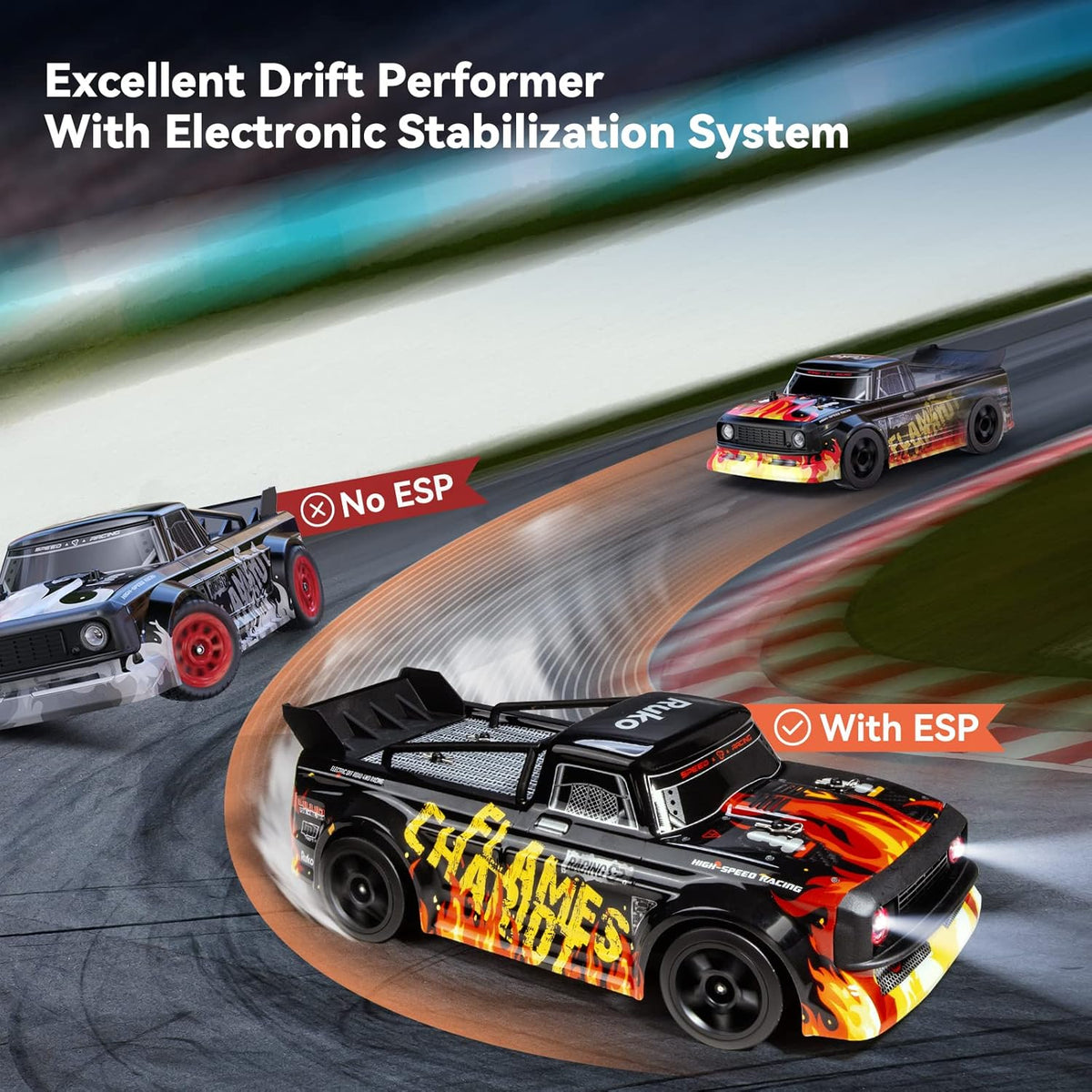4WD RC Rally Racing and Drift Car 1/16 2.4Ghz RTR W224882