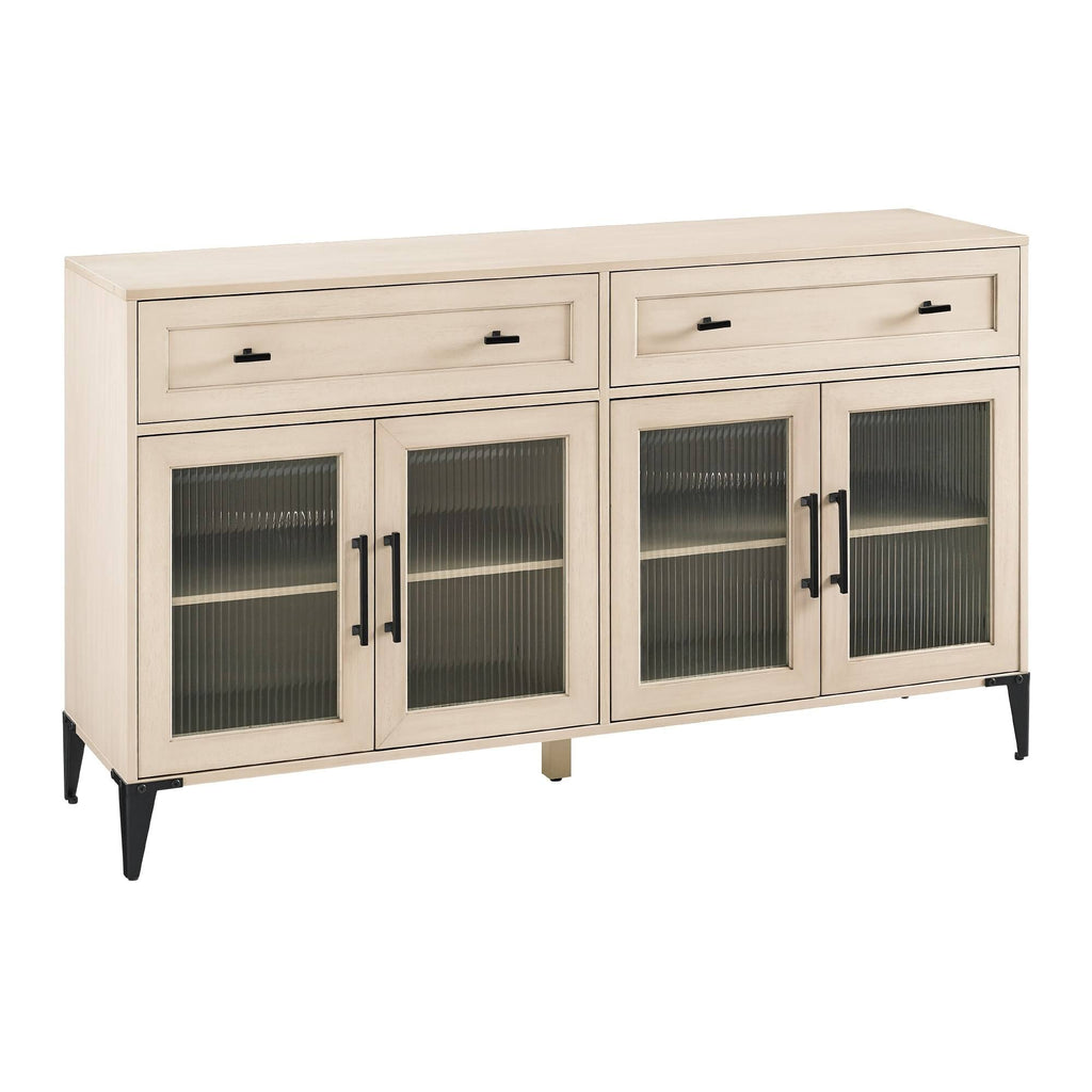 58-Inch 2-Drawer Fluted Glass Door Sideboard B190