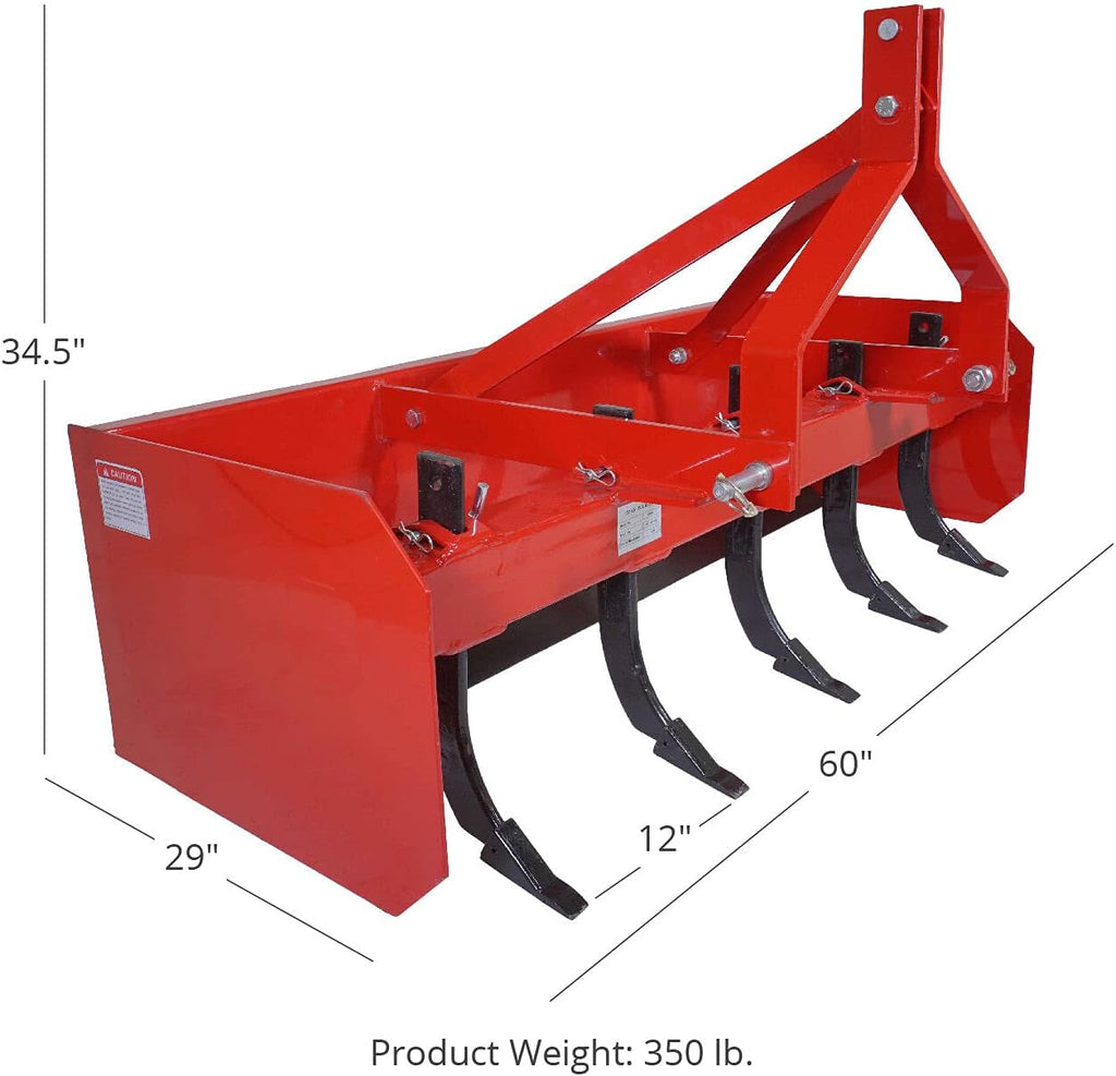 Box Blade Tractor Attachment with Scarifier Shank A52533
