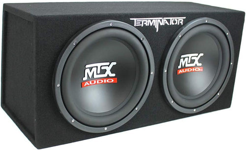 12 1200 Watt 4 Ohm Car Subwoofer with Enclosure and Amplifier D72798