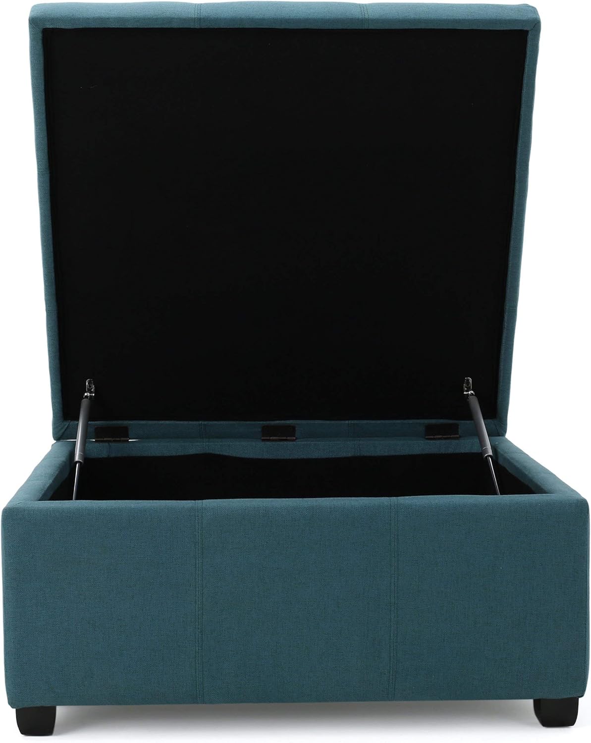 Dark Teal Fabric Storage Ottoman C982