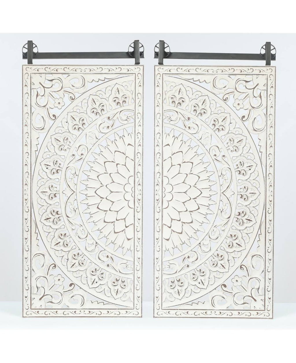 Set of 2 Decorative Carved MDF Wall Panel M344598