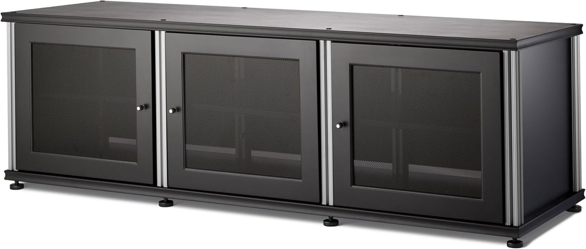 Walnut Black A/V Cabinet with Three Doors P411248