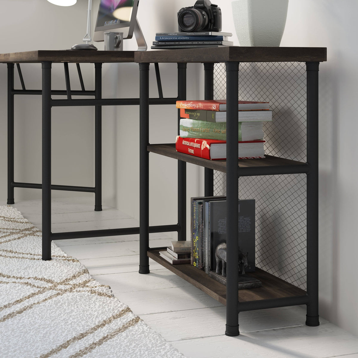 Brown Industrial Bookcase O365